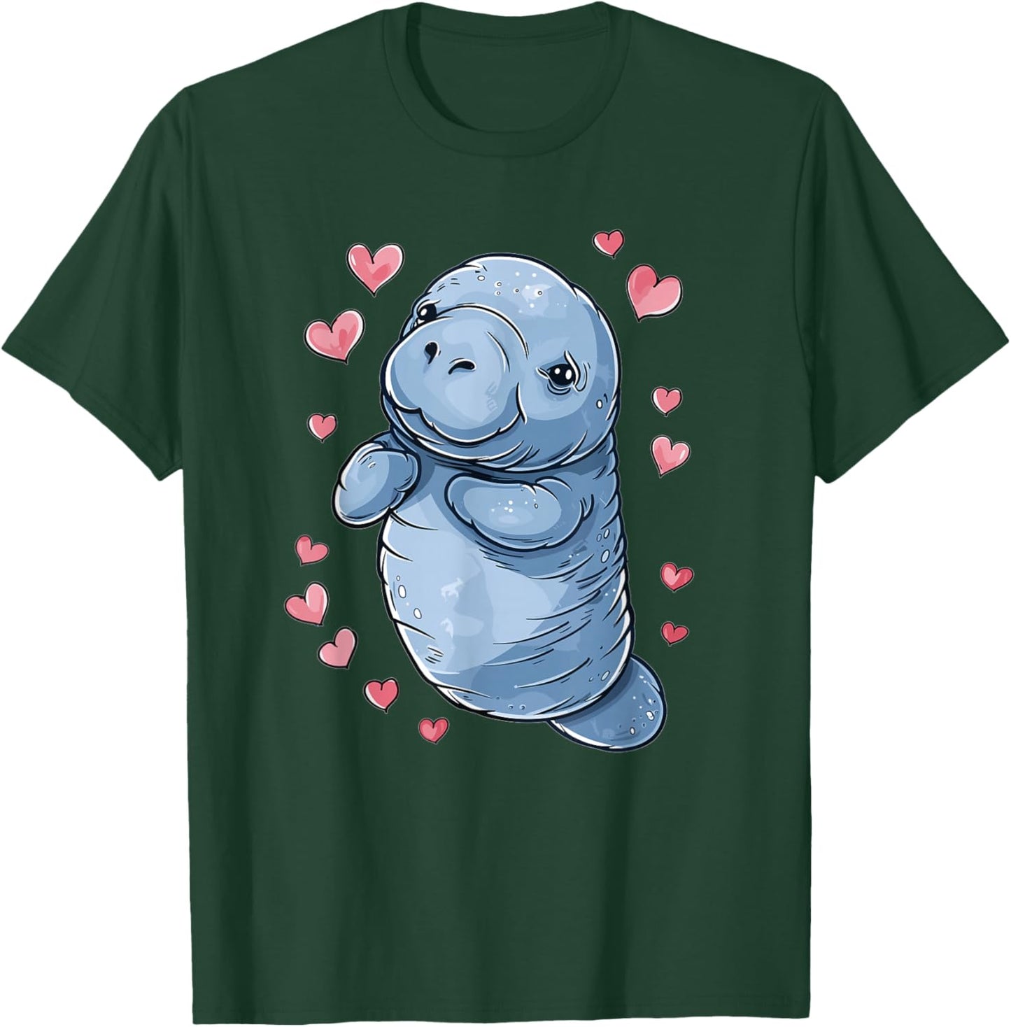 Cute Heart Manatee T-Shirt - T-Shirt | Forest