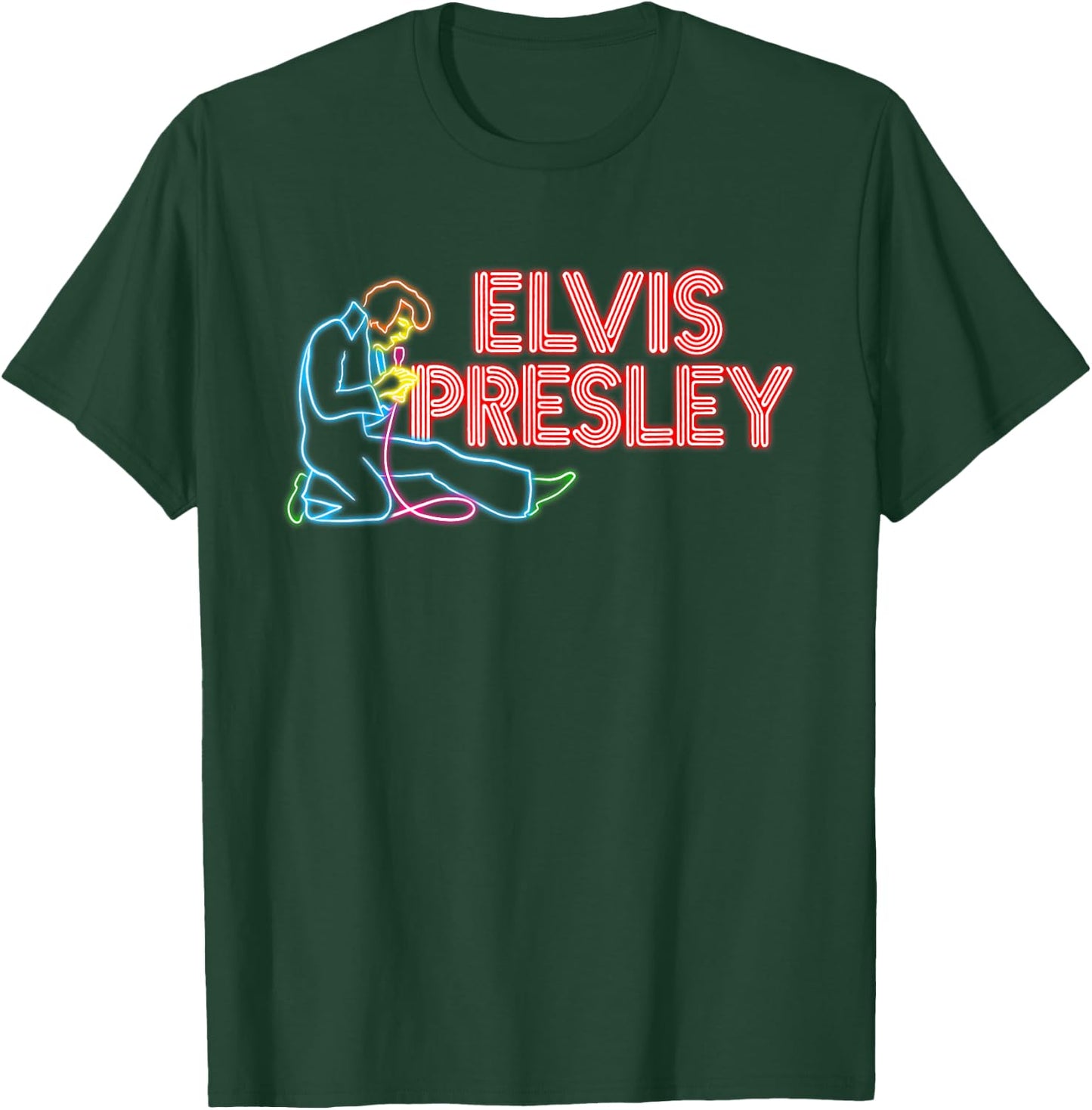 Elvis Presley Official Elvis Neon Sign T-Shirt - T-Shirt | Forest