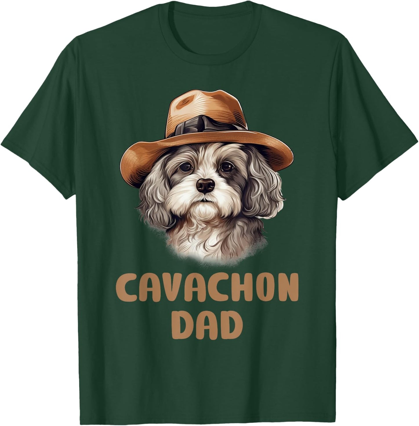Cute Cavachon Dad Dog Lovers Gift Funny Puppy Cavachon Owner Men Women Kids T-Shirt - T-Shirt | Forest