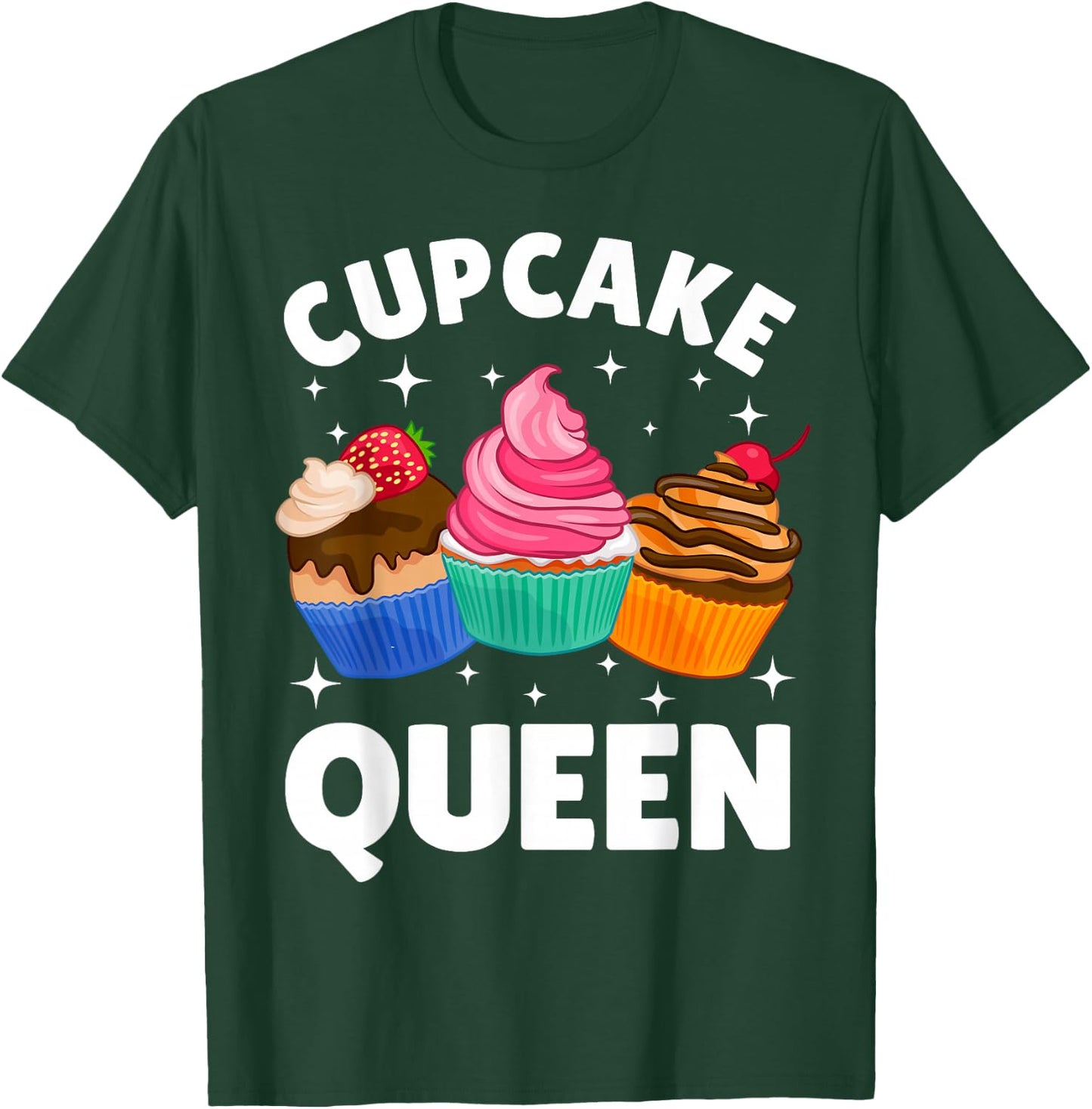 Funny Cupcake Queen Design Girls Cupcake Lovers T-Shirt - T-Shirt | Forest