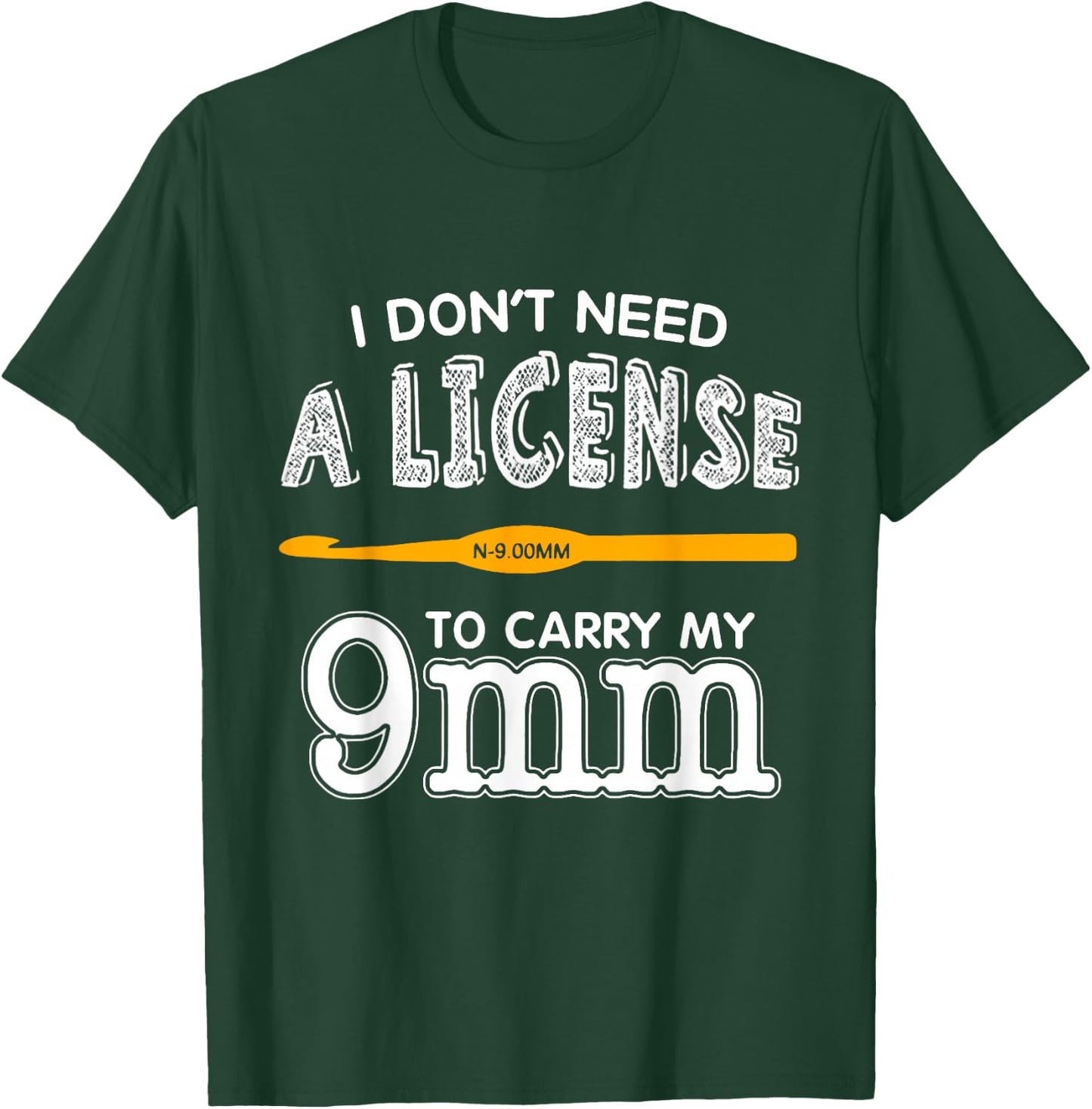 Funny 9mm Hook Knitting Crochet Yarn Craft Lover Gift T-Shirt - T-Shirt | Forest