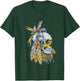 American Motorcycle Skull Native Indian Eagle Chief Vintage T-Shirt - T-Shirt | Forest