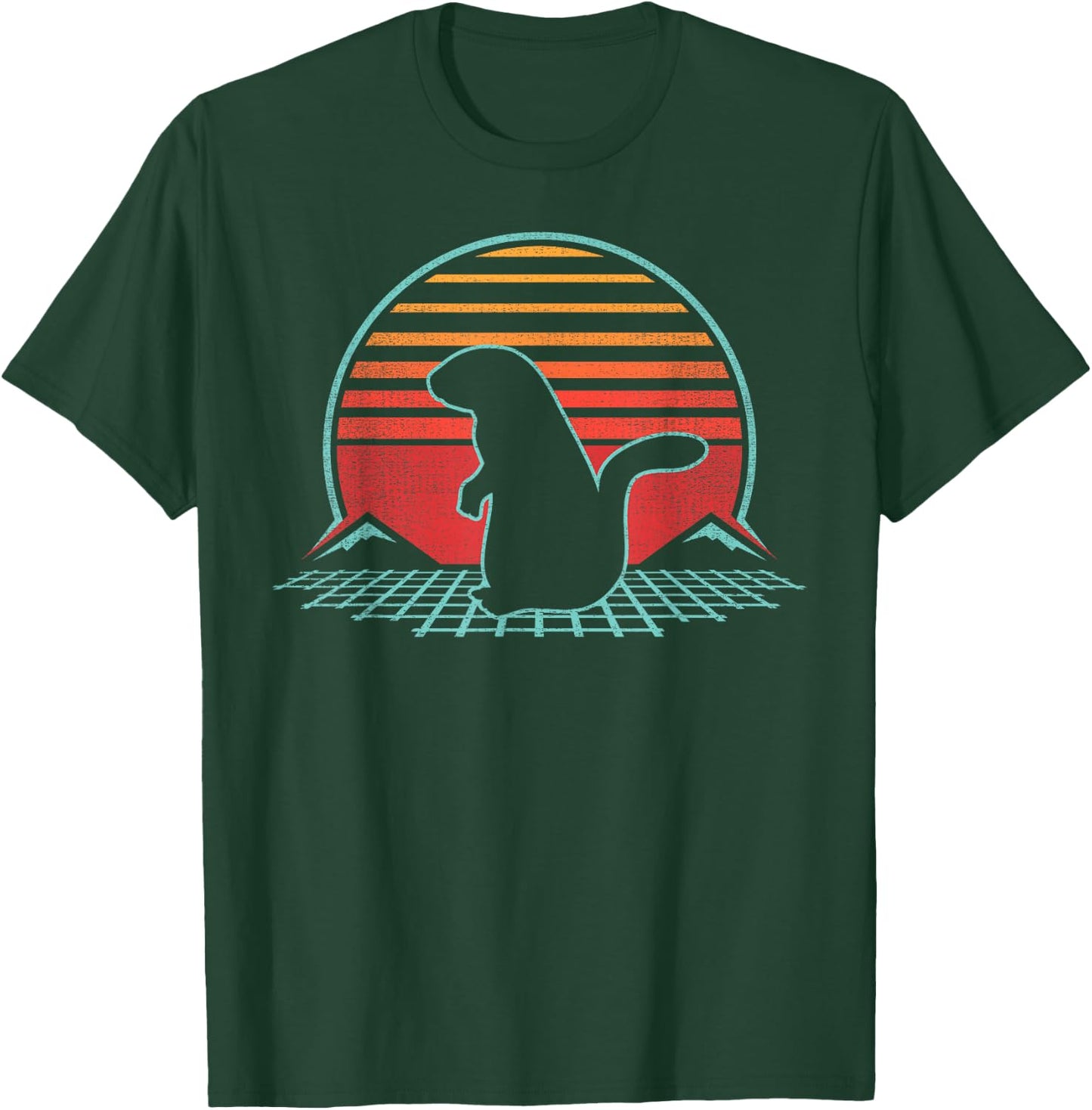Groundhog Day Animal Retro Vintage 80s Style T-Shirt - T-Shirt | Forest