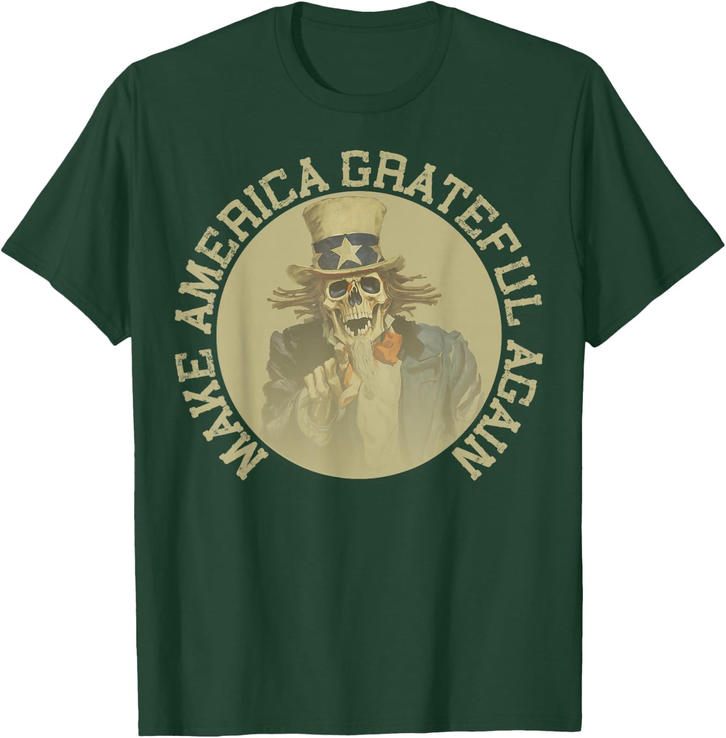 Retro Make America Grateful Again Vintage Shirt Uncle Sam T-Shirt - T-Shirt | Forest