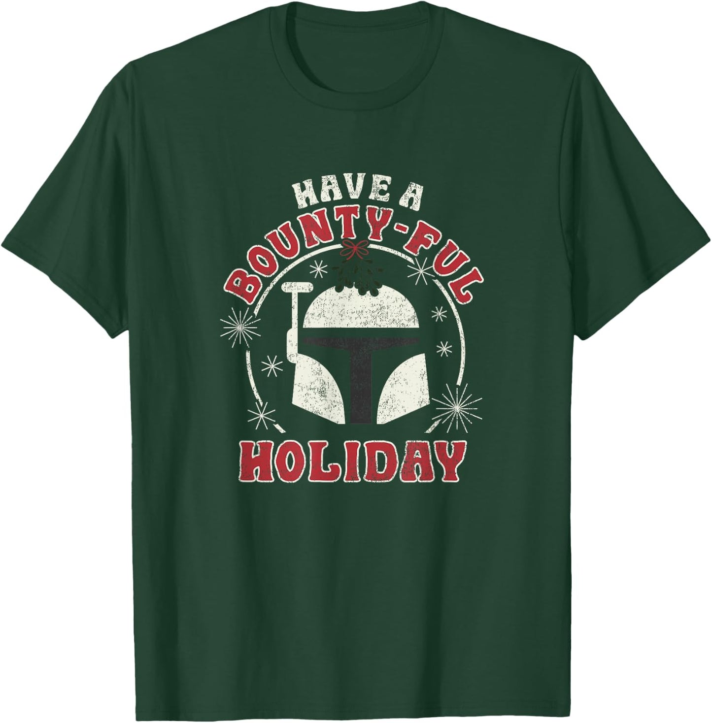 Star Wars Christmas Boba Fett Have A Bounty-Ful Holiday T-Shirt - T-Shirt | Forest