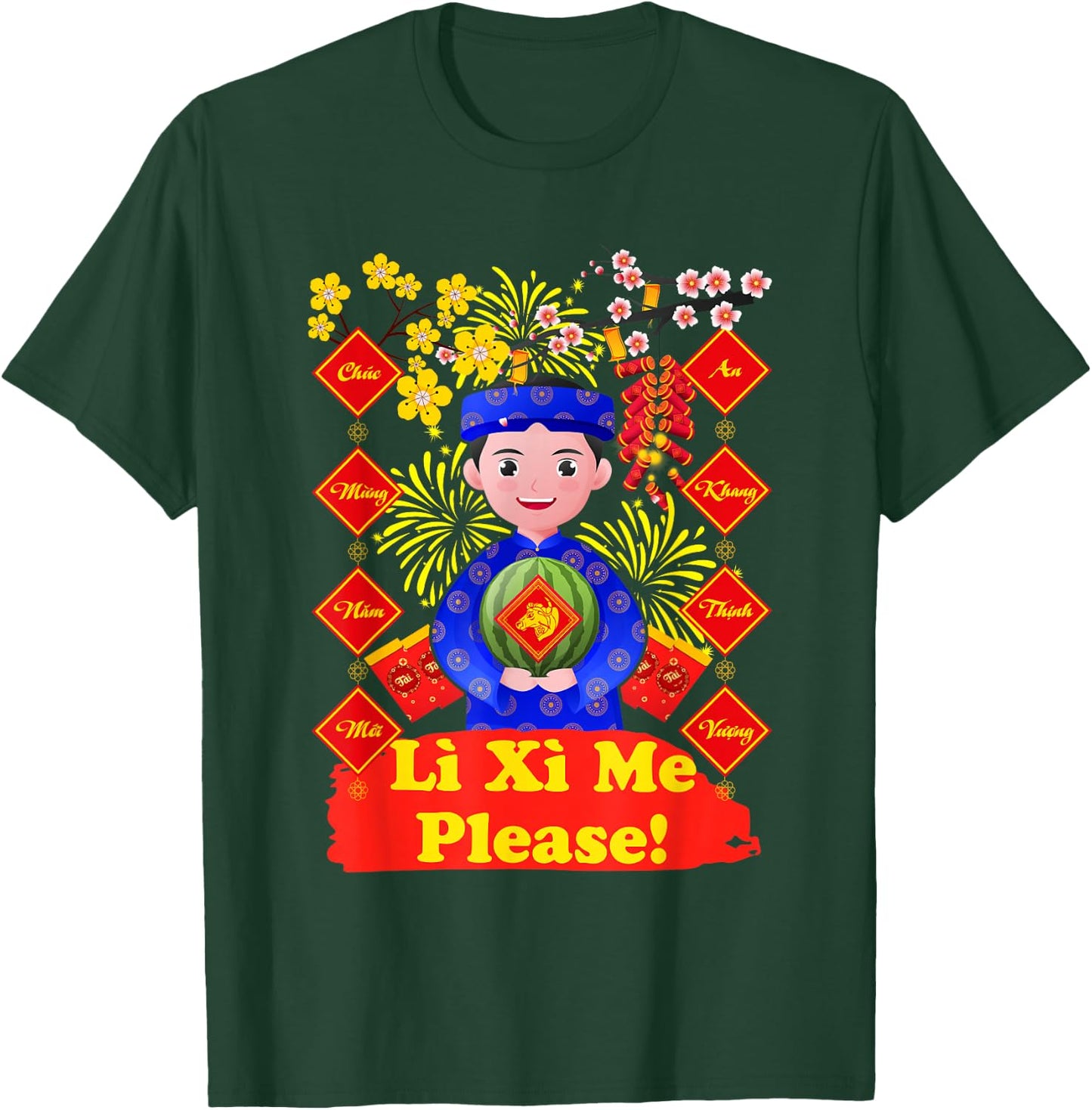 Li Xi Me Please, Boy Kid Vietnamese Lunar New Year 2022 T-Shirt - T-Shirt | Forest