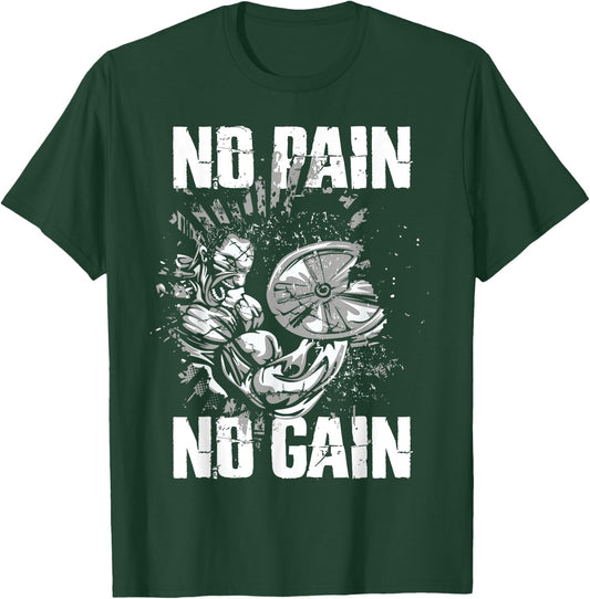 Gym Fitness and Bodybuilding Shirts No Pain No Gain T-Shirt - T-Shirt | Forest
