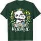 Flowers Mom & Cute Baby Panda - Animal Mama Mother's Day T-Shirt - T-Shirt | Forest