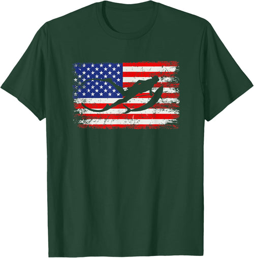 Spearfishing American flag, spear fishing Women Kids Men
