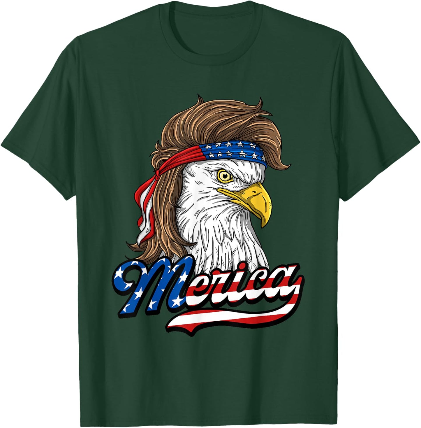 Merica - Patriotic USA Eagle of Freedom - 4th of July Small T-Shirt - T-Shirt | Forest