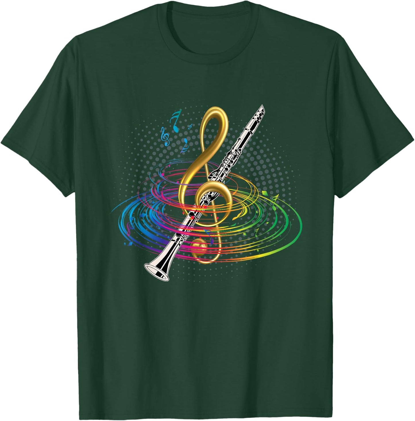 Treble Clef Clarinet T-Shirt - T-Shirt | Forest