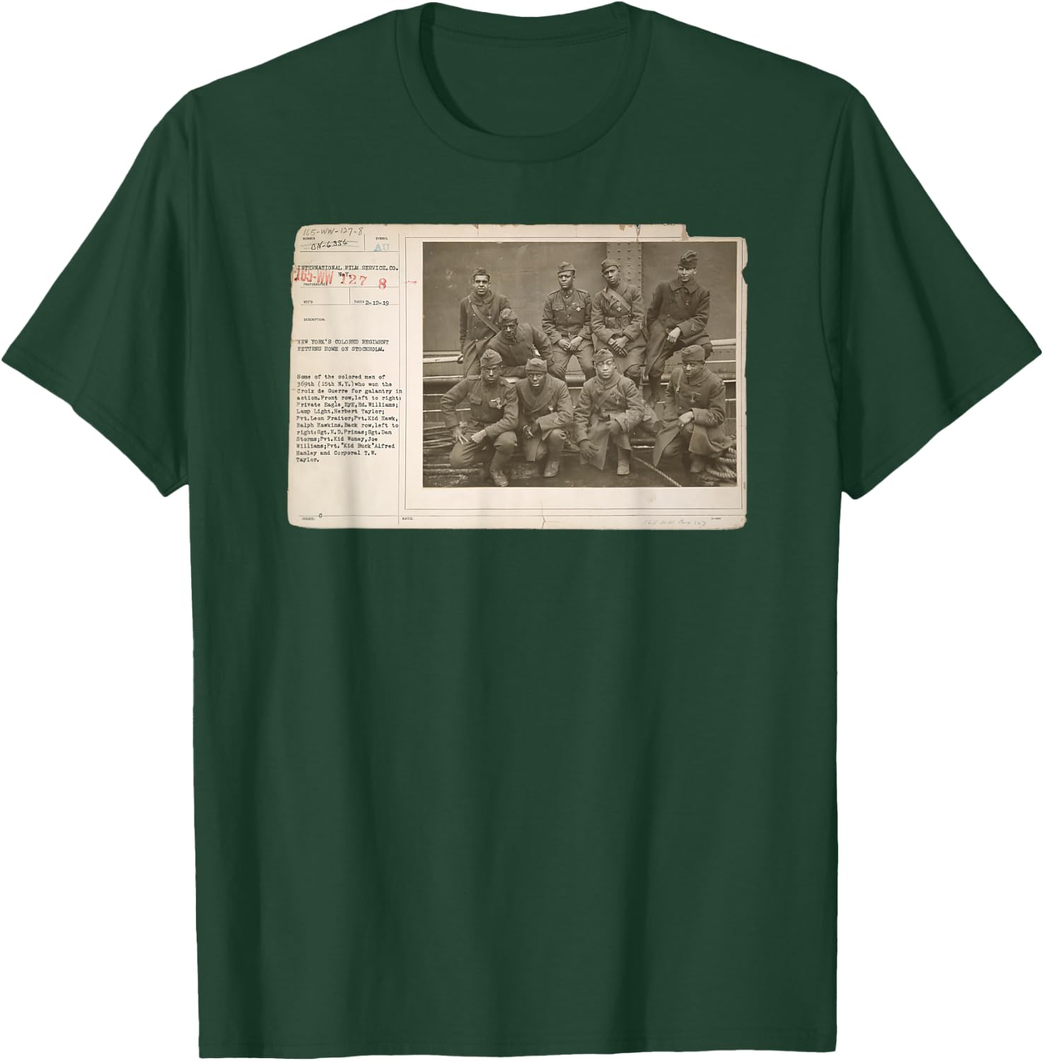 Black History Harlem Hellfighters T-Shirt - T-Shirt | Forest