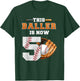 This Baller is Now 5 Kids Baseball Player 5th Birthday Boy T-Shirt - T-Shirt | Forest