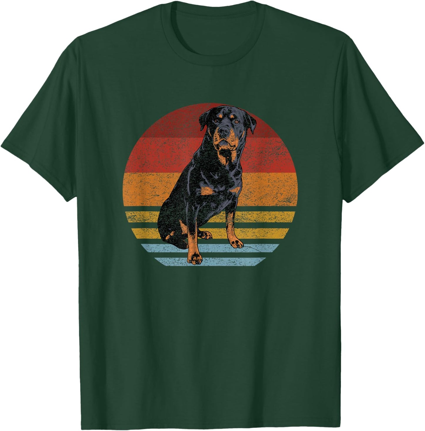 Rottweiler Dog-s Retro Style - Rottie Cool Cute Pet Doglover T-Shirt - T-Shirt | Forest