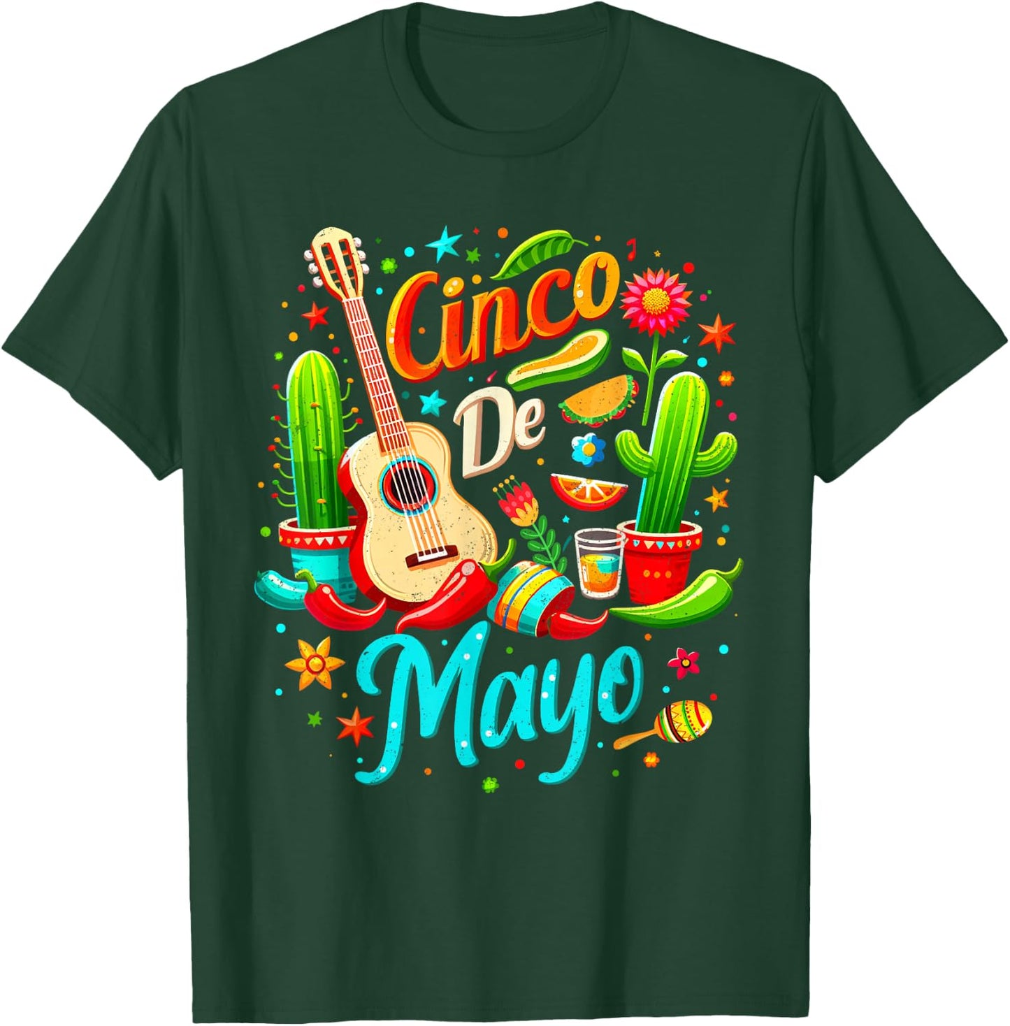 Cinco De Mayo Mexican Fiesta 5 De Mayo Party Family Fiesta T-Shirt - T-Shirt | Forest