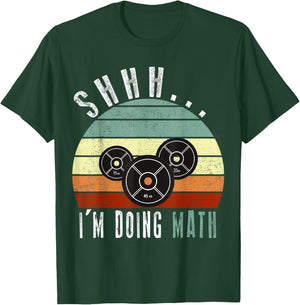 Shhh i'm doing math Weight Lifting Gym Workout retro vintage T-Shirt - T-Shirt | Forest