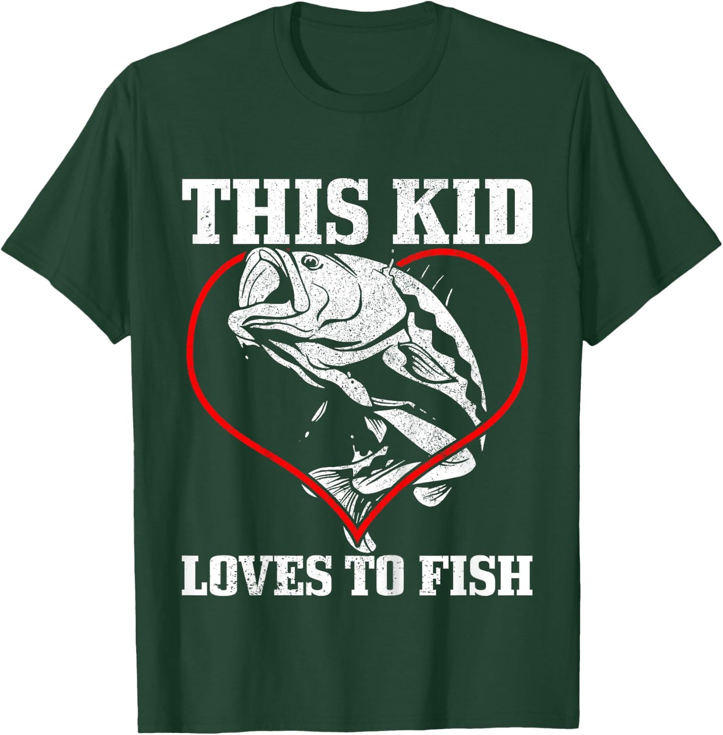 This Kid Loves To Fish Bass Fishing Fisherman T-Shirt - T-Shirt | Forest