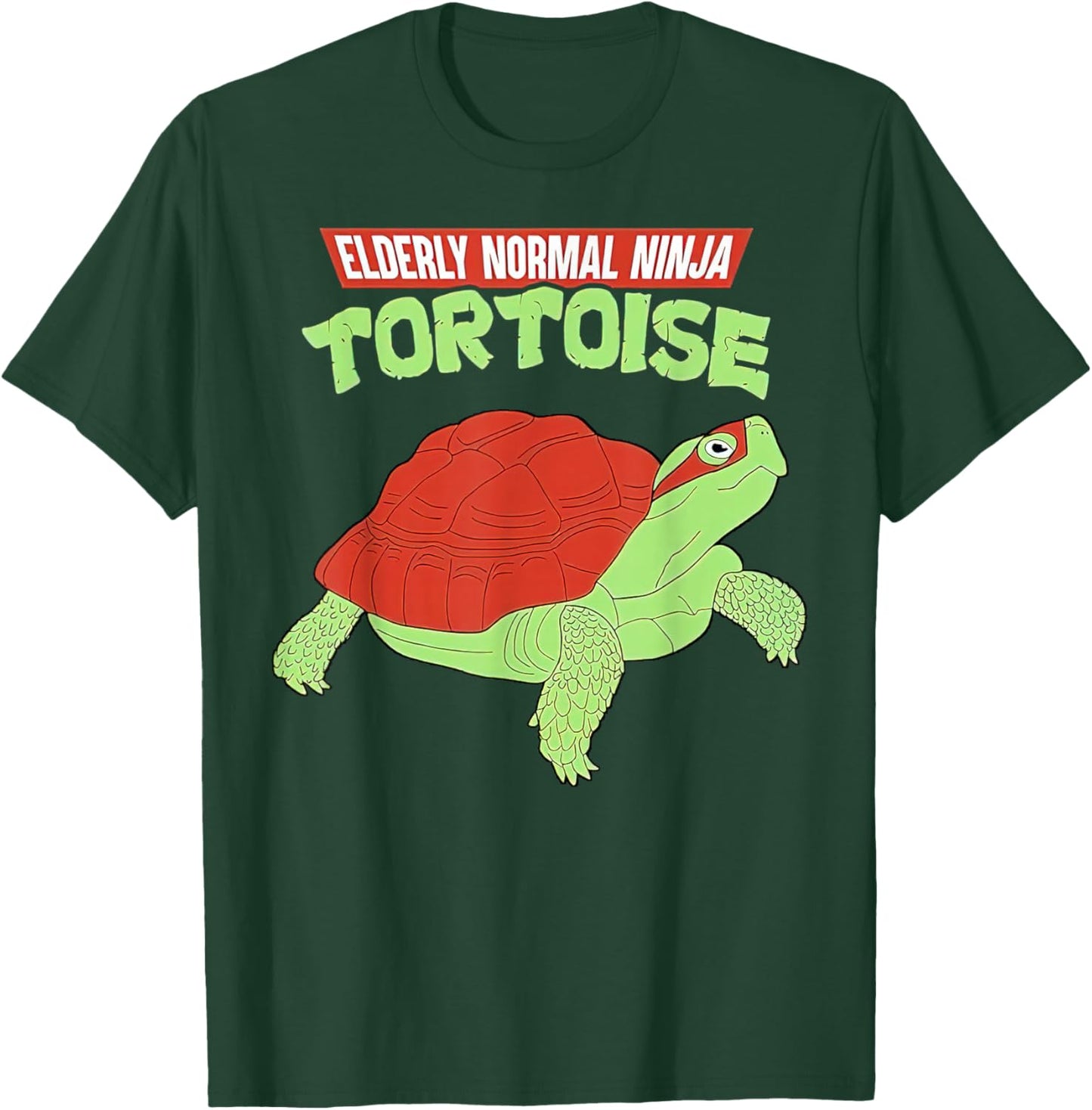 Vintage Elderly Normal Ninja Tortoise T-Shirt - T-Shirt | Forest
