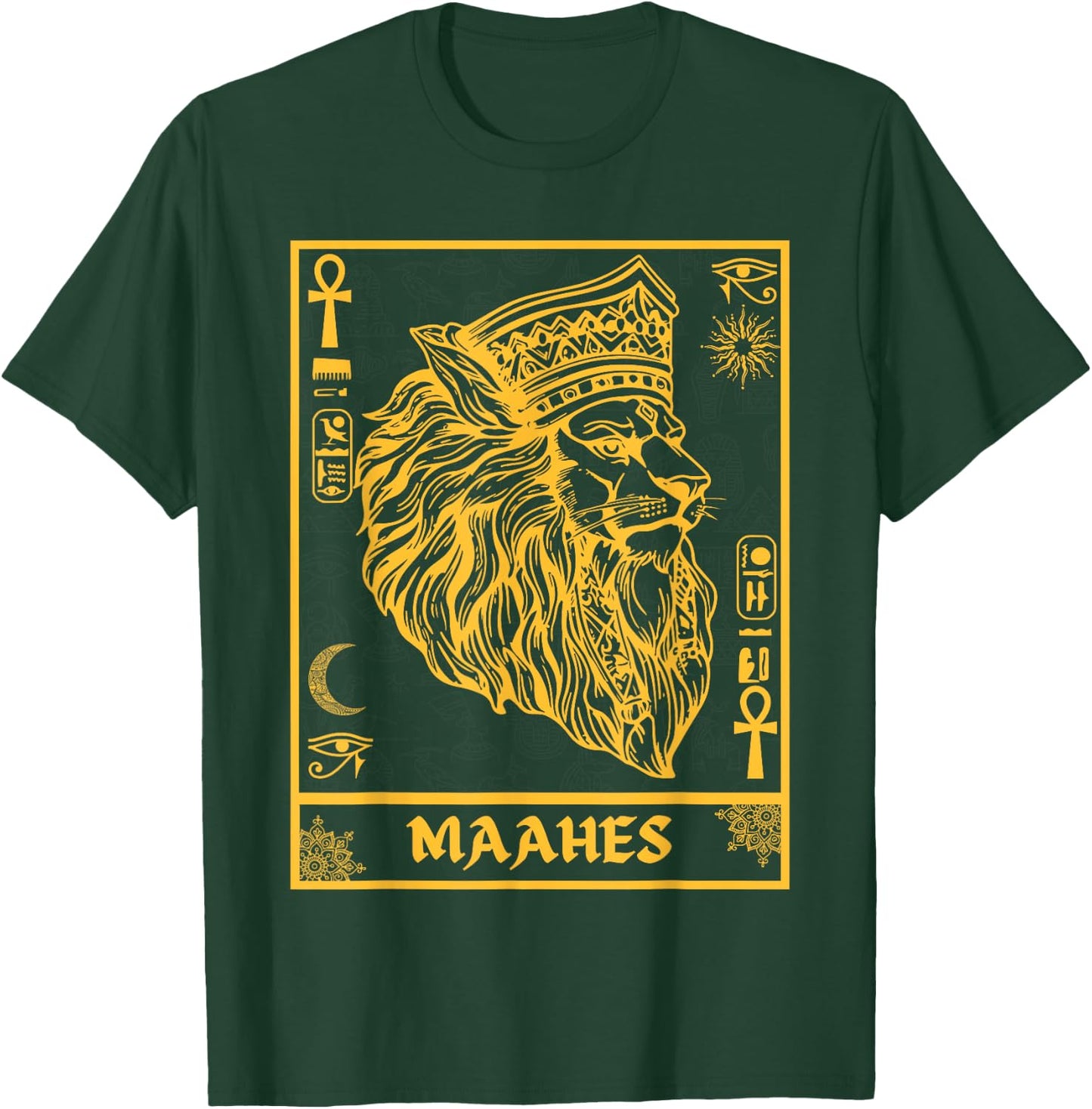Ancient Egypt Maahes Egyptian War God Kemetic Art T-Shirt - T-Shirt | Forest