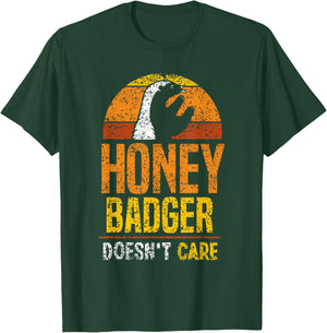 Honey Badger Doesn't Care Cute Lover Animal Honey Badger T-Shirt - T-Shirt | Forest