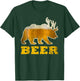 Vintage Bear Deer Funny Retro Drinking Beer T-Shirt - T-Shirt | Forest