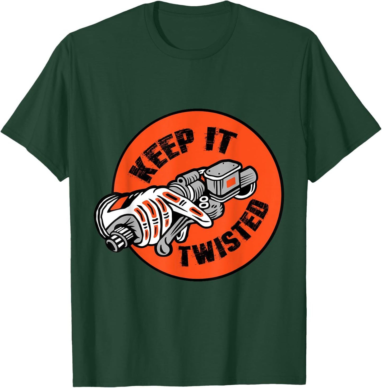 Motorcycle Biker Keep It Twisted Funny & Vintage T-Shirt - T-Shirt | Forest