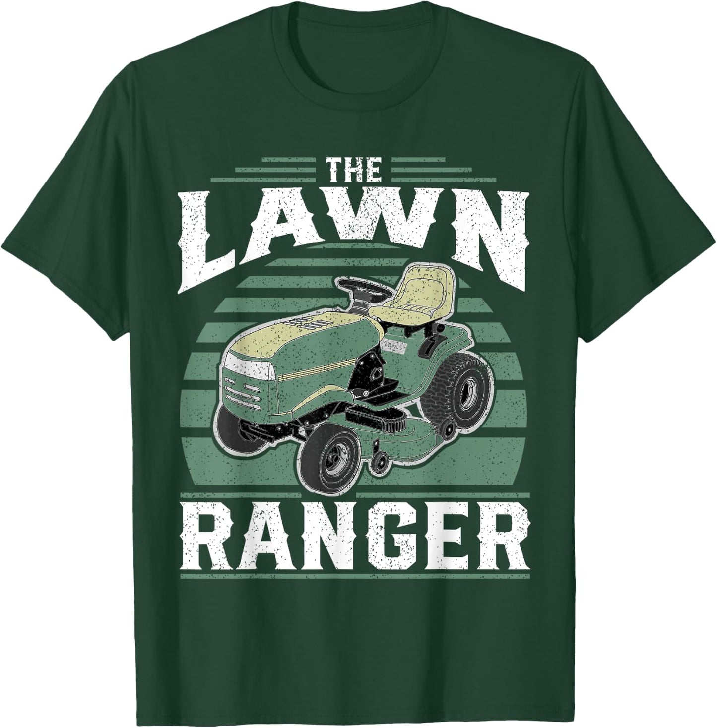 The Lawn Ranger Funny Riding Mower Retro Mowing Gift Dad T-Shirt - T-Shirt | Forest