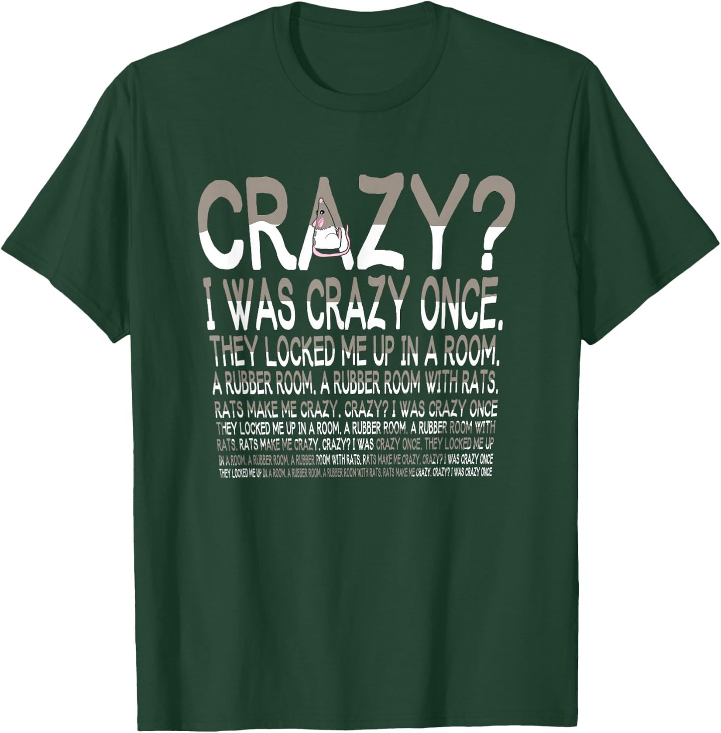 Crazy I Was Crazy Once Meme - I Was Crazy Once , Small, Black T-Shirt - T-Shirt | Forest