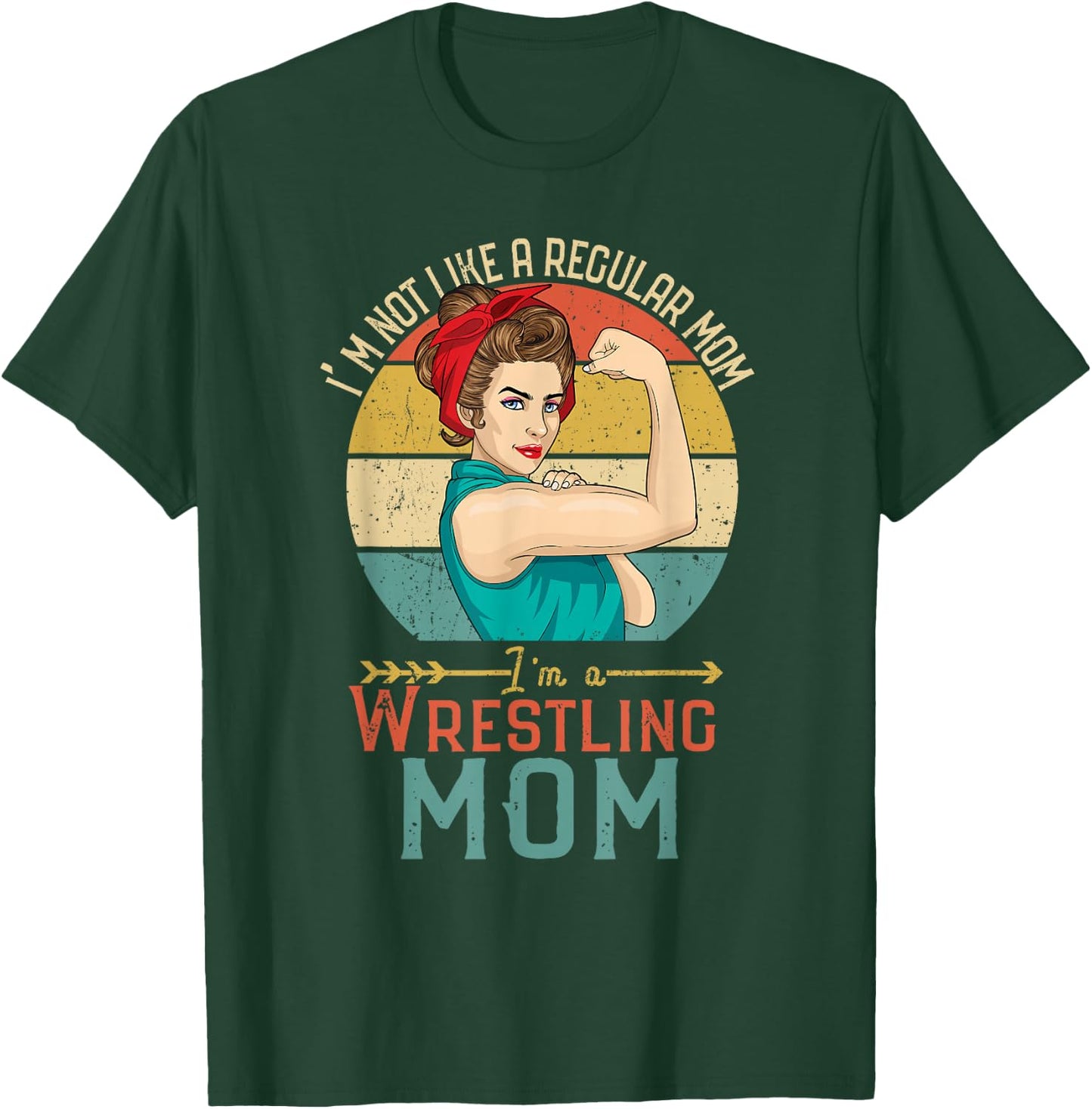 Family GND I'm Not Like A Regular Mom I'm A Cool Mom Wrestling T-Shirt - T-Shirt | Forest