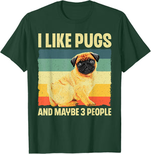 Cool Pug Design Women Puppy Pet Dog Breed Pug Lover T-Shirt - T-Shirt | Forest
