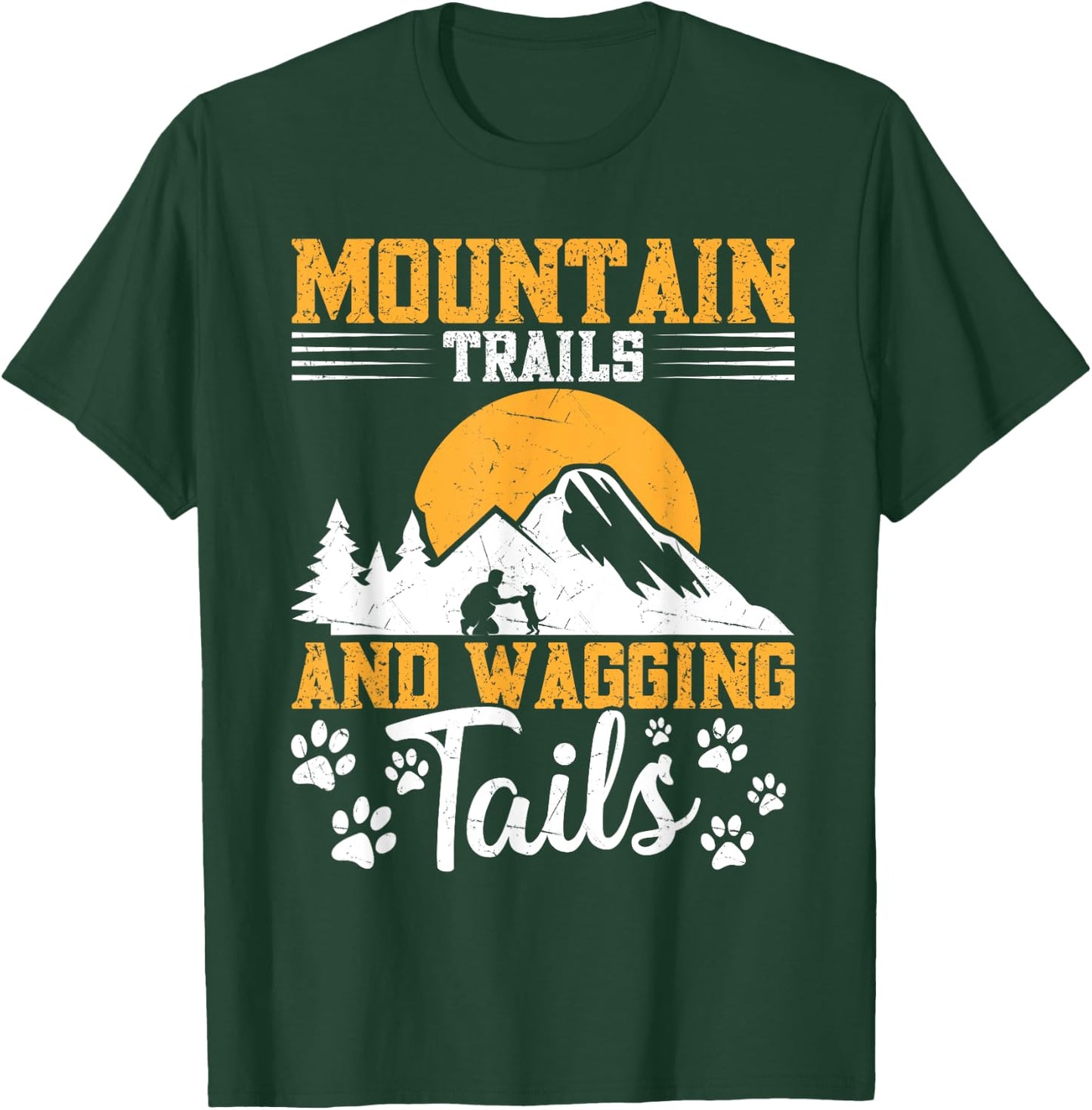 Hiking Accessories Dog Owner Mountain Climber Dog Hiker T-Shirt - T-Shirt | Forest