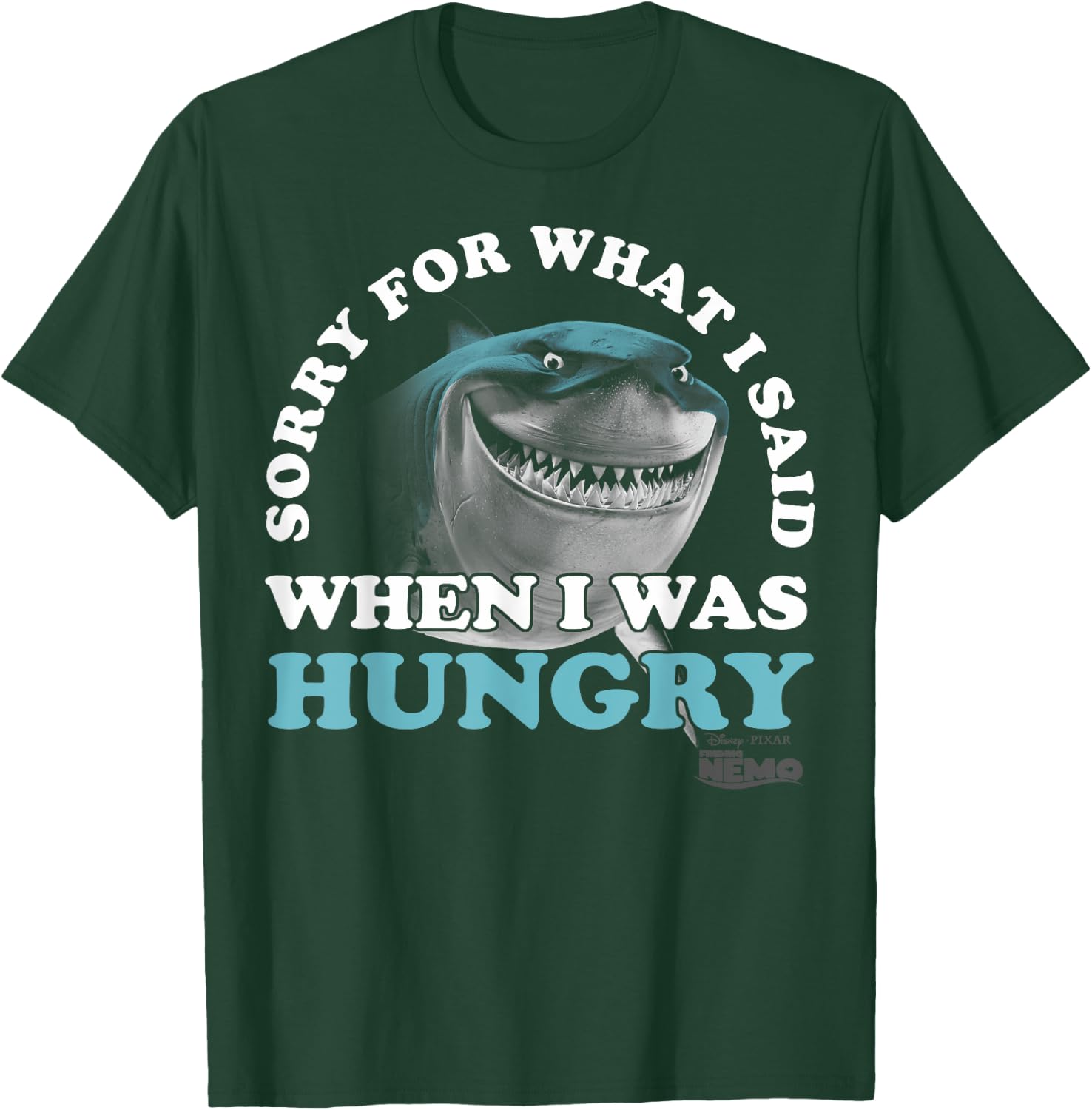 Disney Pixar Finding Nemo Bruce Sorry For What I Said Text T-Shirt - T-Shirt | Forest