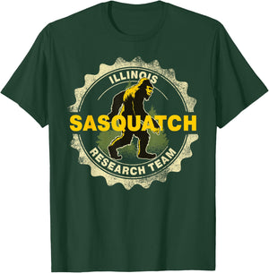 Illinois Sasquatch Research Team Bigfoot Believer Fan T-Shirt - T-Shirt | Forest