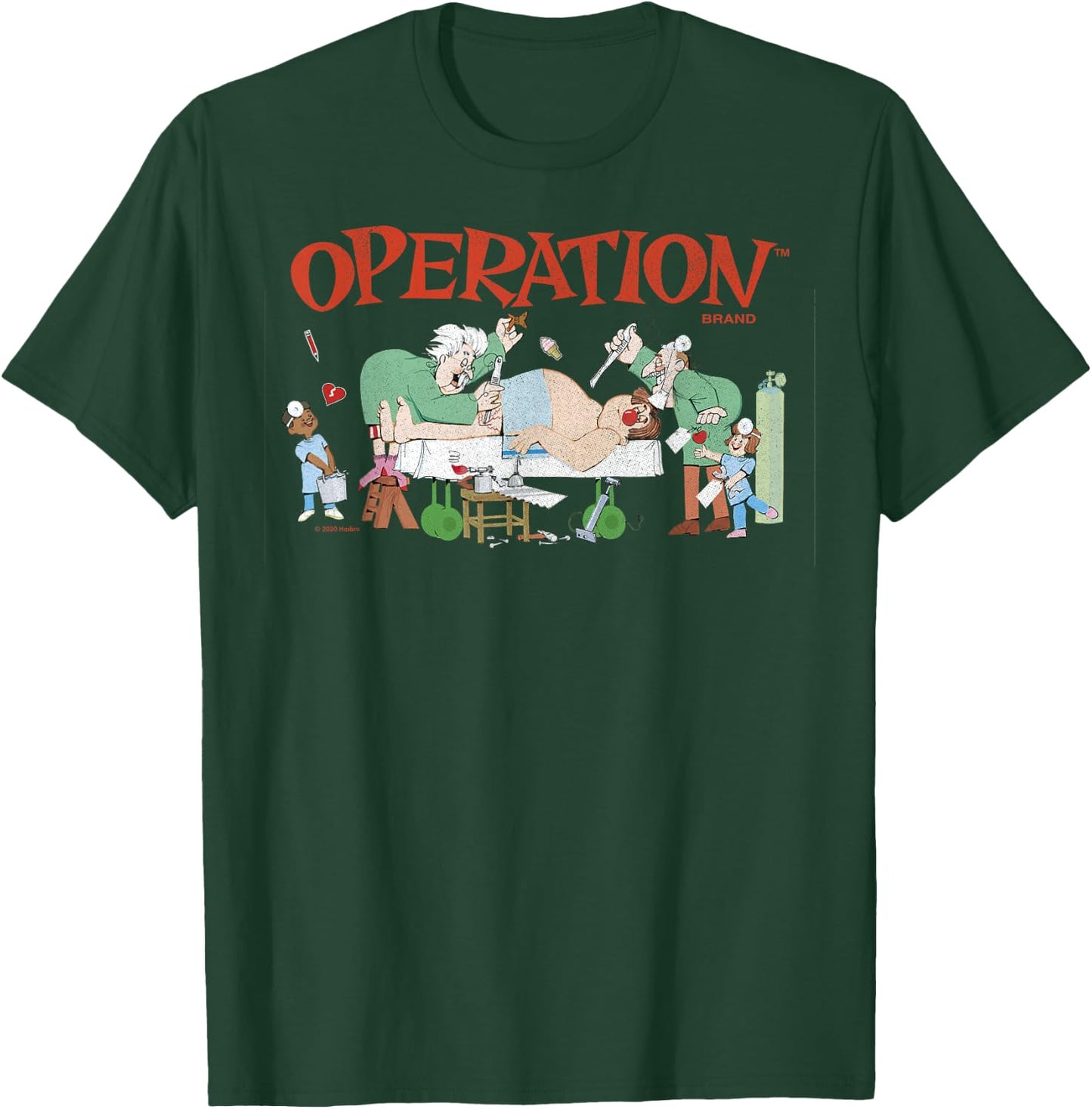 Operation Surgeon Scene Retro Board Game Logo T-Shirt - T-Shirt | Forest