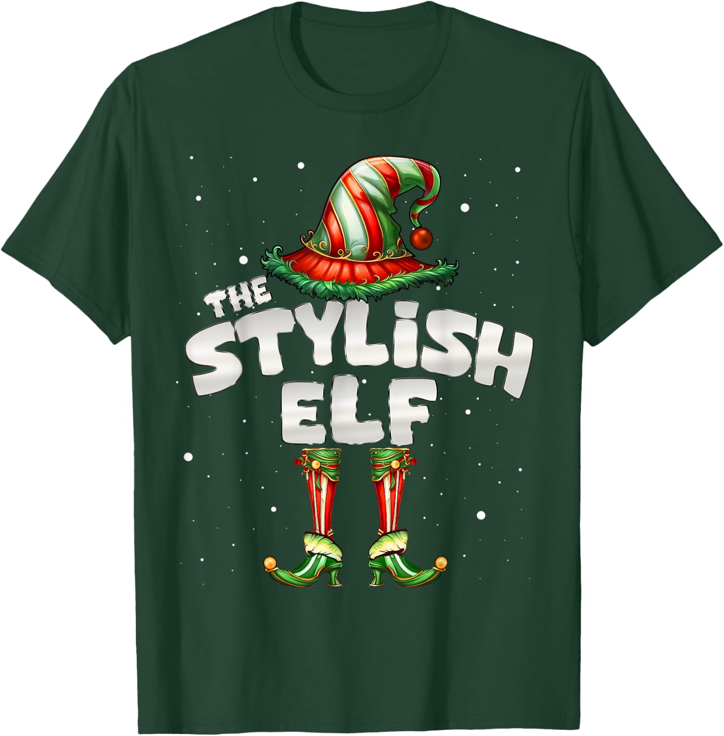I'm The Stylish Elf Family Matching Group Christmas T-Shirt - T-Shirt | Forest