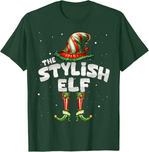 I'm The Stylish Elf Family Matching Group Christmas T-Shirt - T-Shirt | Forest