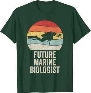 Retro Future Marine Biologist Shirt Gift Marine Biology T-Shirt - T-Shirt | Forest
