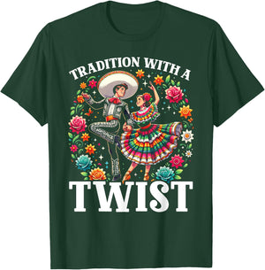 Ballet Folklorico Dancer Mexico Traditional Mexican Dance T-Shirt - T-Shirt | Forest