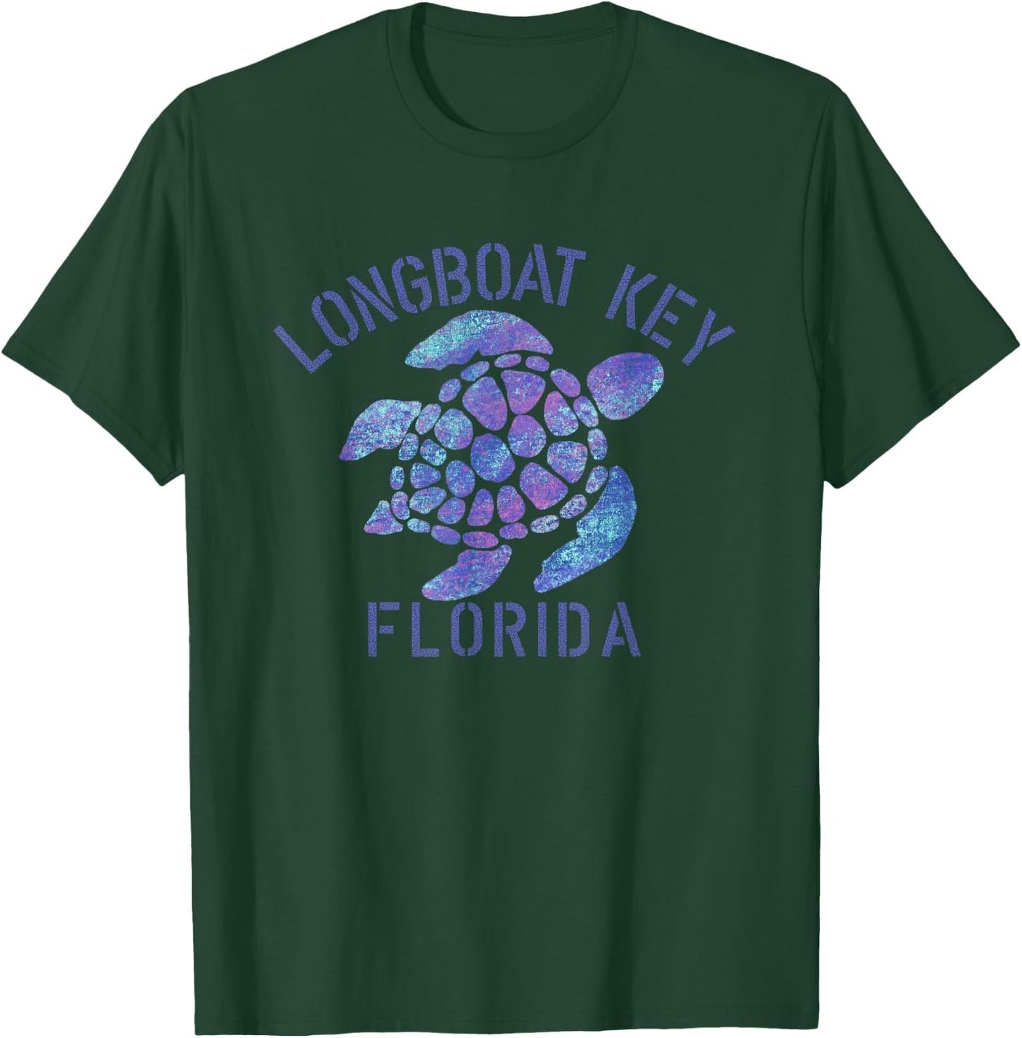 Longboat Key, FL Beach Design / Tribal Turtle Gift T-Shirt - T-Shirt | Forest