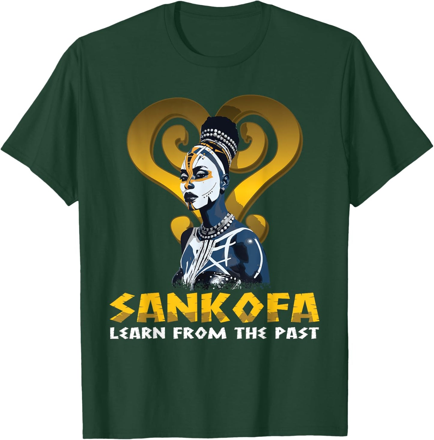 "Sankofa learn from the past" Adinkra Pan African Sankofa T-Shirt - T-Shirt | Forest