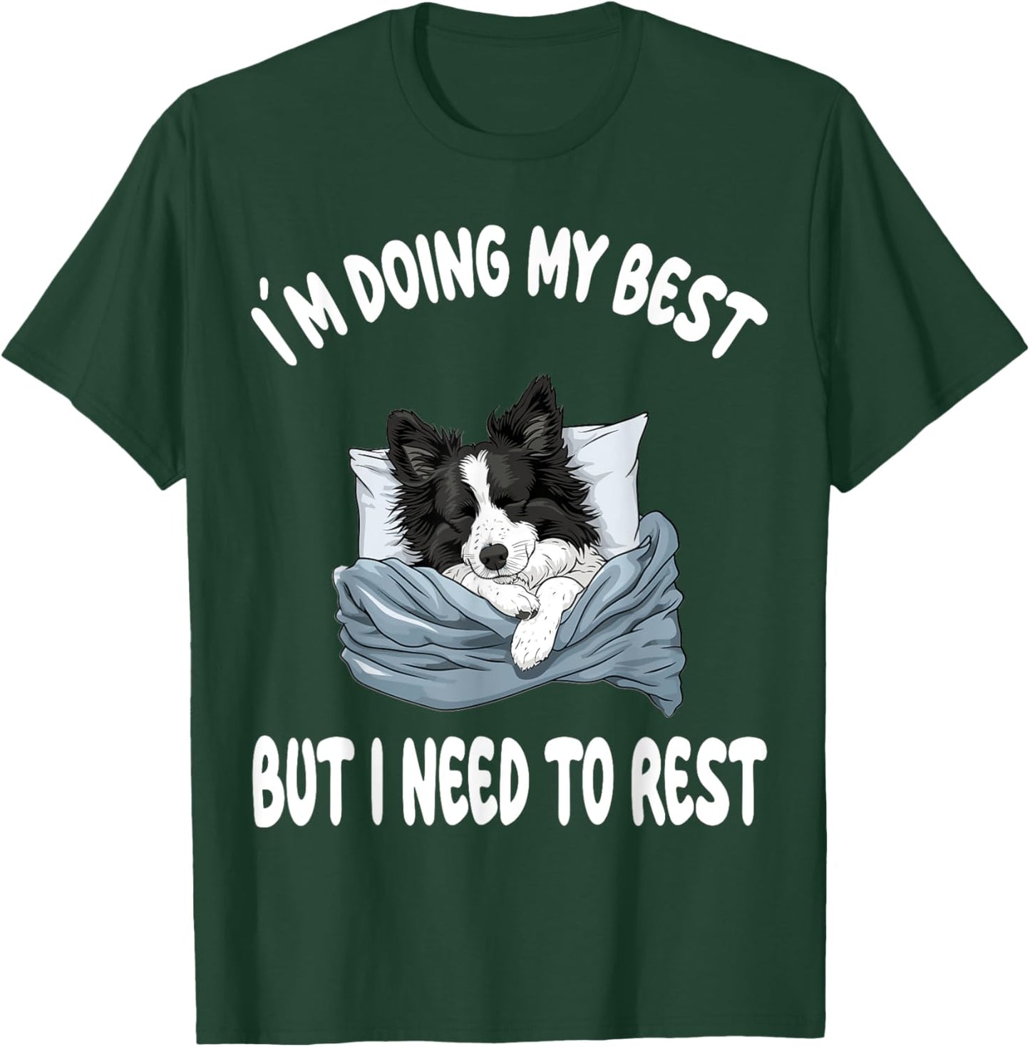 Border Collie Official Sleepshirt Pajamas Nightgown T-Shirt - T-Shirt | Forest