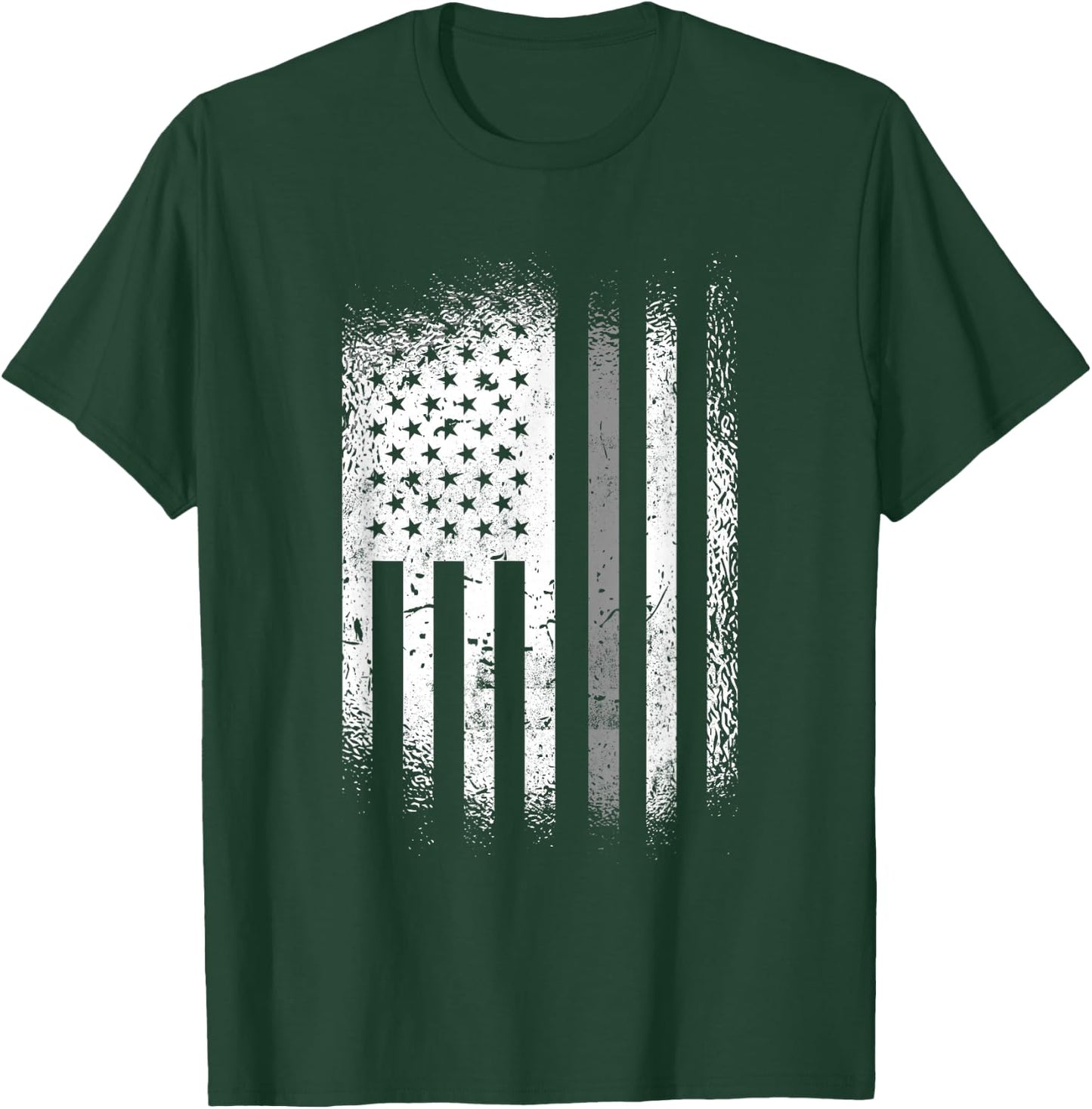 Correctional Officer Thin Silver Line T-Shirt - T-Shirt | Forest