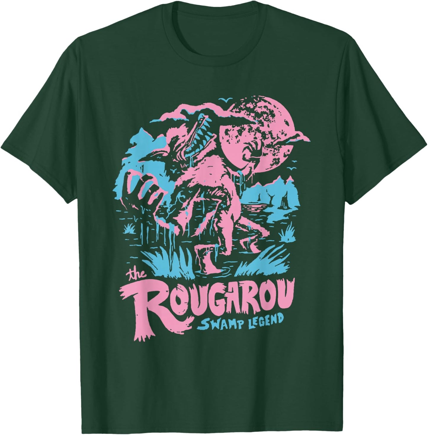 Rougarou Swamp Monster Loop Garu T-Shirt - T-Shirt | Forest
