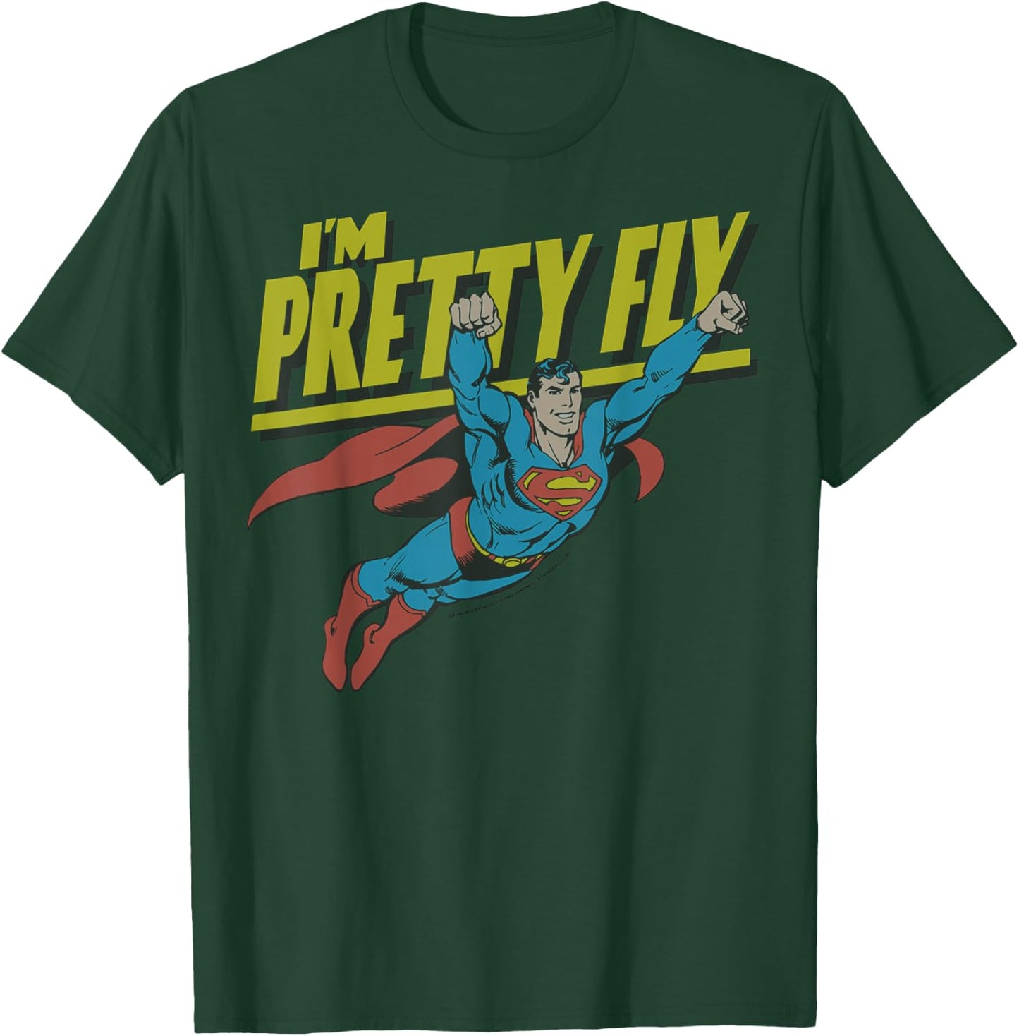 DC Comics Superman Pretty Fly Retro Small T-Shirt - T-Shirt | Forest