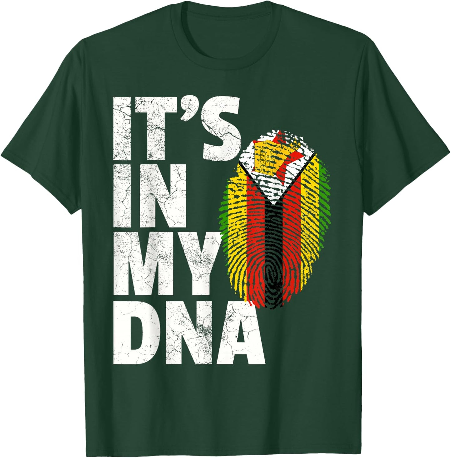 IT'S IN MY DNA Zimbabwe Flag Pride National Country Roots T-Shirt - T-Shirt | Forest