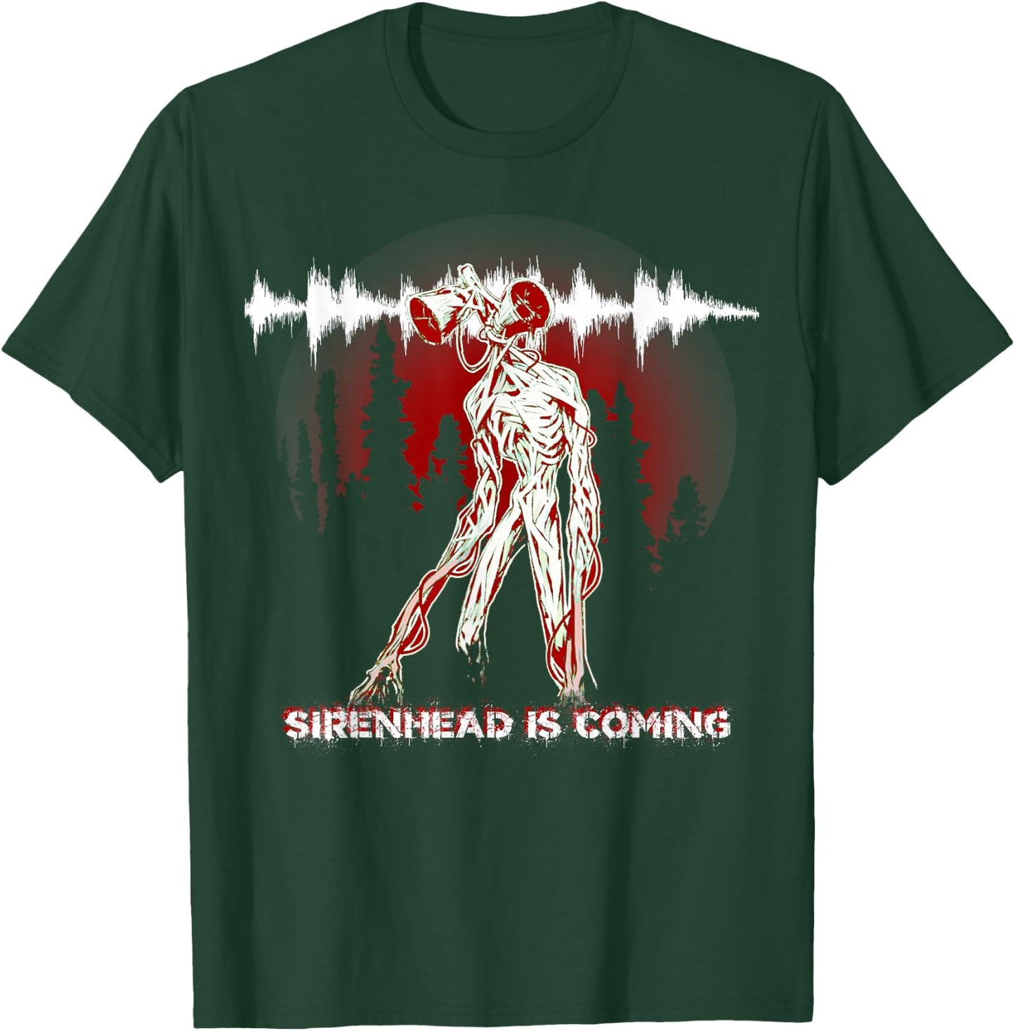 Creepy Creature Siren Head Creepypasta Horror Halloween Meme T-Shirt - T-Shirt | Forest