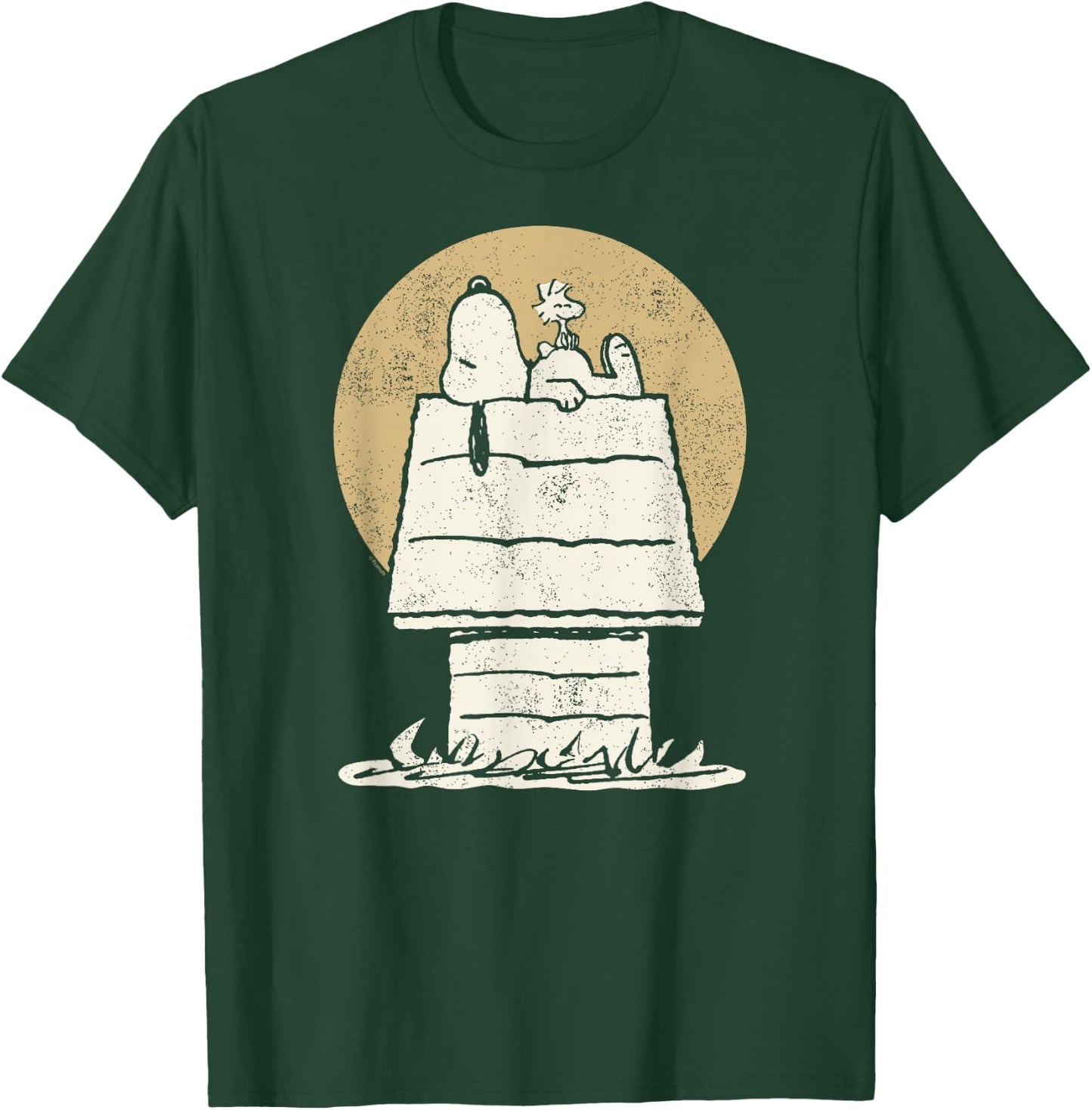 Peanuts - Snoopy Woodstock Doghouse T-Shirt - T-Shirt | Forest