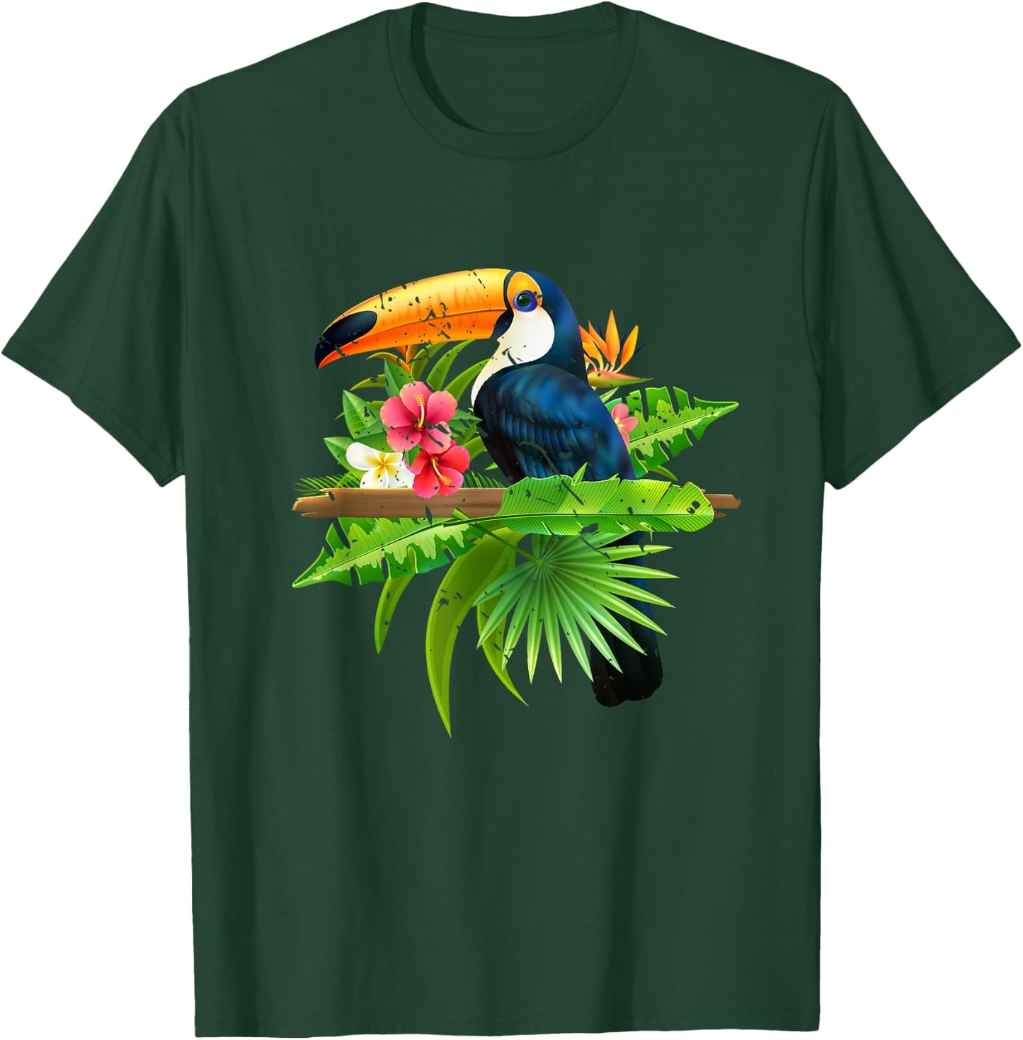 Tropical Birds Exotic Summer Animal Toucan T-Shirt - T-Shirt | Forest