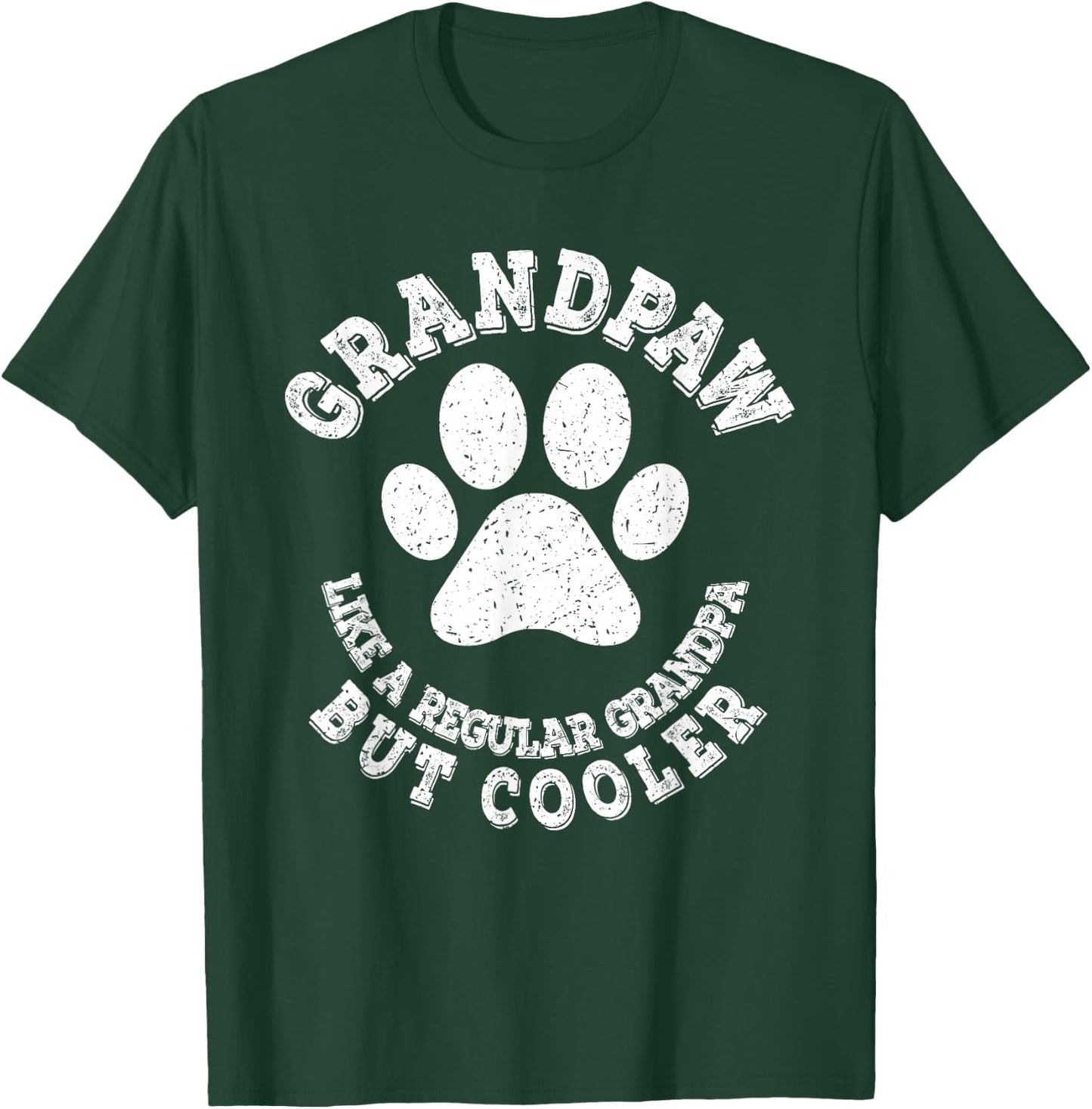 Grandpaw Dog Grandpa Grandfather Funny Vintage Grand Paw Men T-Shirt - T-Shirt | Forest