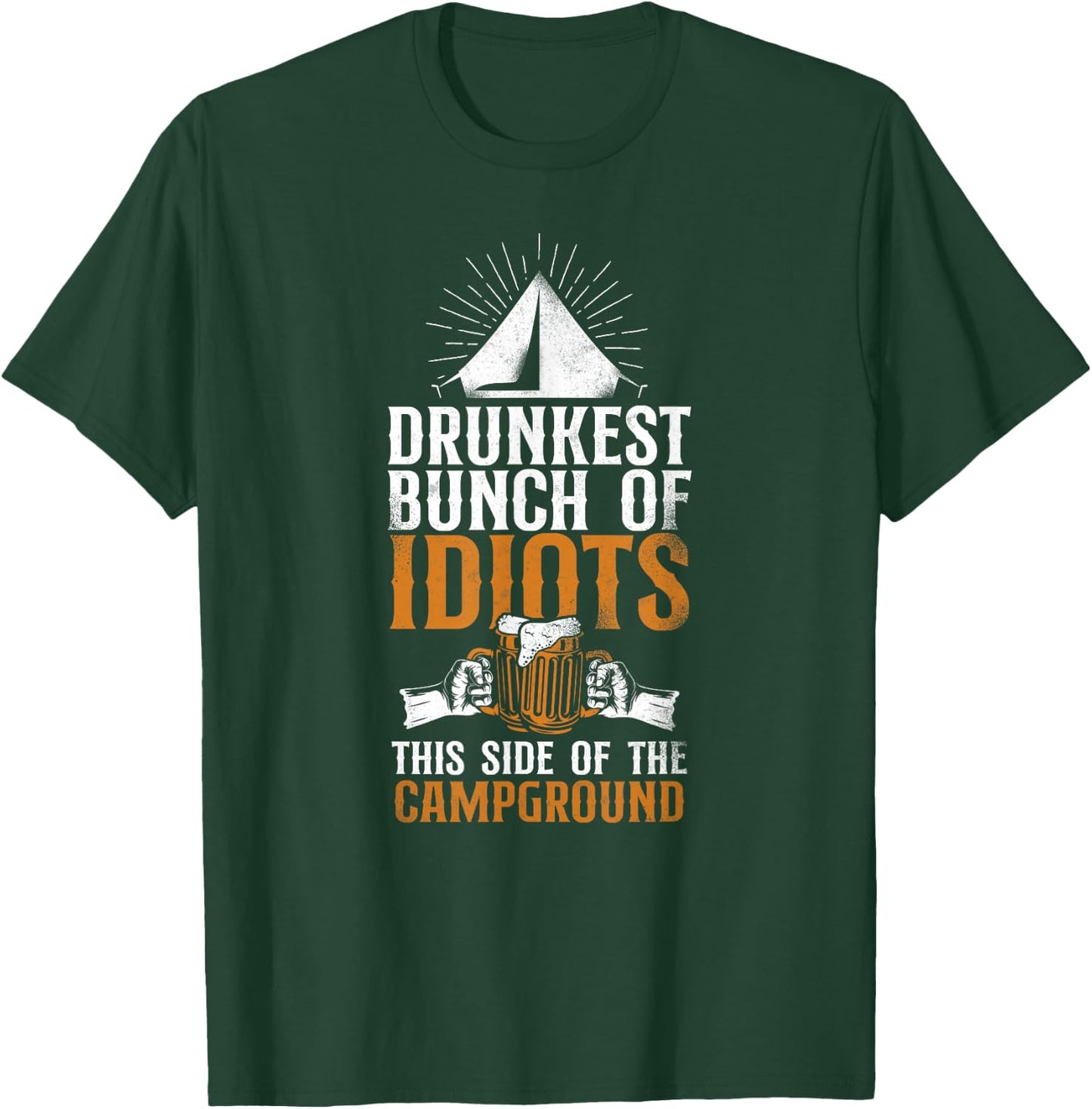 Camping Drunkest Bunch This Side Of The Campground Alcohol T-Shirt - T-Shirt | Forest